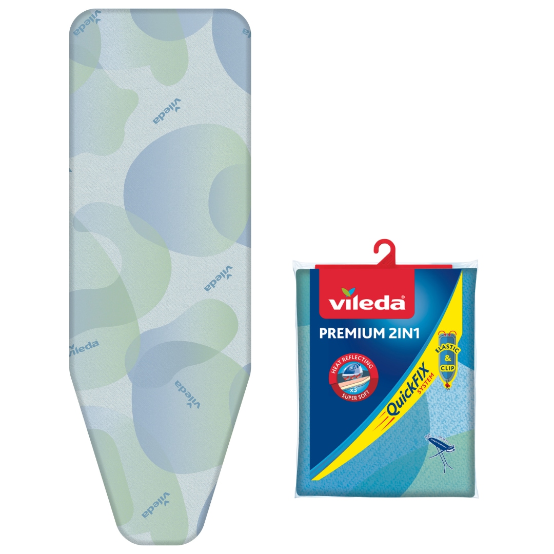 Vileda Premium 2-in-1 Ironing Board Cover | Heat reflecting