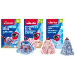Vileda SuperMocio Refills Trio Bundle| Replacement Mop Head | Fits all SuperMocio Mops