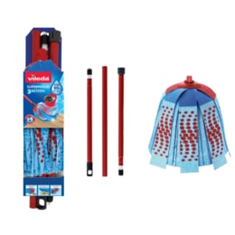 Vileda SuperMocio 3Action XL Compact Mop | Three piece handle