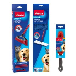 Pet Pro Cleaning Trio | Ideal for pet hair, dust and muddy pawprints | Vileda