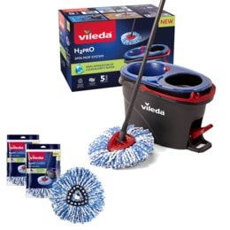 Vileda H2PrO Spin Mop and Bucket System Bundle | 2 Additional Refills