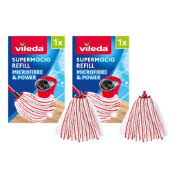 Vileda SuperMocio Microfibre & Power XL Refill Twin Pack